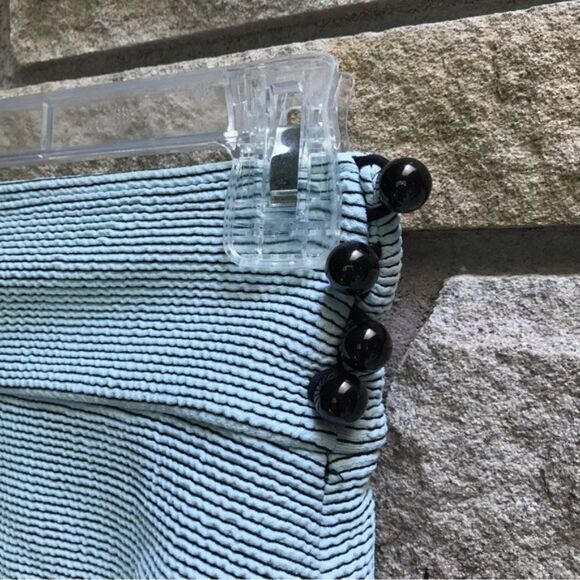 Marysia Sarento Bikini Bottom Azure Blue Black Trim Buttons  XS - Picture 4 of 15